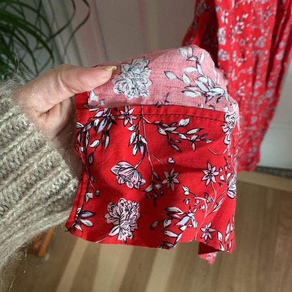 Red floral boho maxi dress - Picture 5 of 5